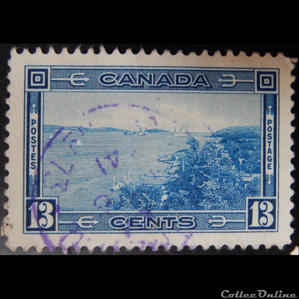 timbre amerique canadum canada 00198 entree de halifax habour 13c de 1938
