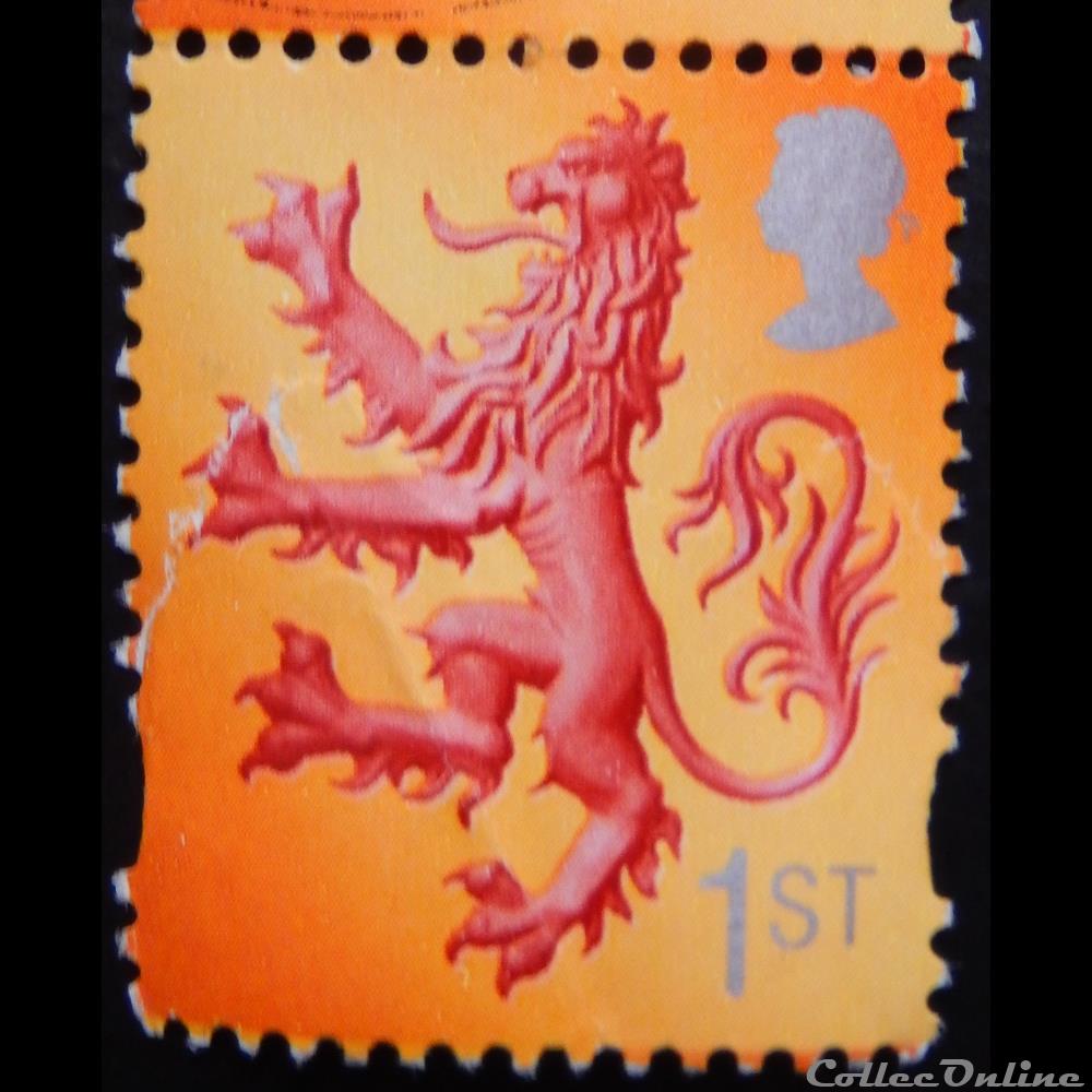 Royaume-Uni 02107 Lion écossais 1ST de 1999 timbre europe royaume uni 02107 lion ecossais 1st de 1999