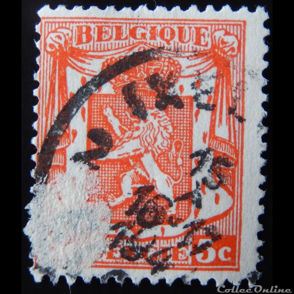 Belgique 00419 lion debout 5c de 1936 timbre europe belgique 00419 lion debout 5c de 1936