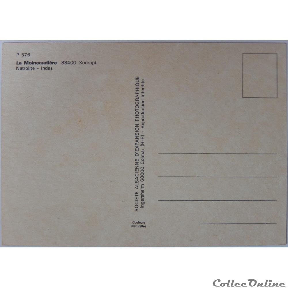 CP Minéraux, Natrolite carte postale europe languedoc roussillon cp mineraux natrolite