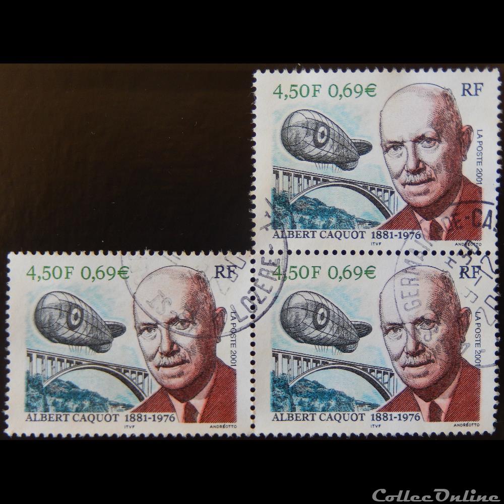 03403 Albert Caquot (1881-1976) 0,69 € - 4,50 F de 2001 2 timbre france 03403 albert caquot 1881 1976 0 69 4 50 f de 2001