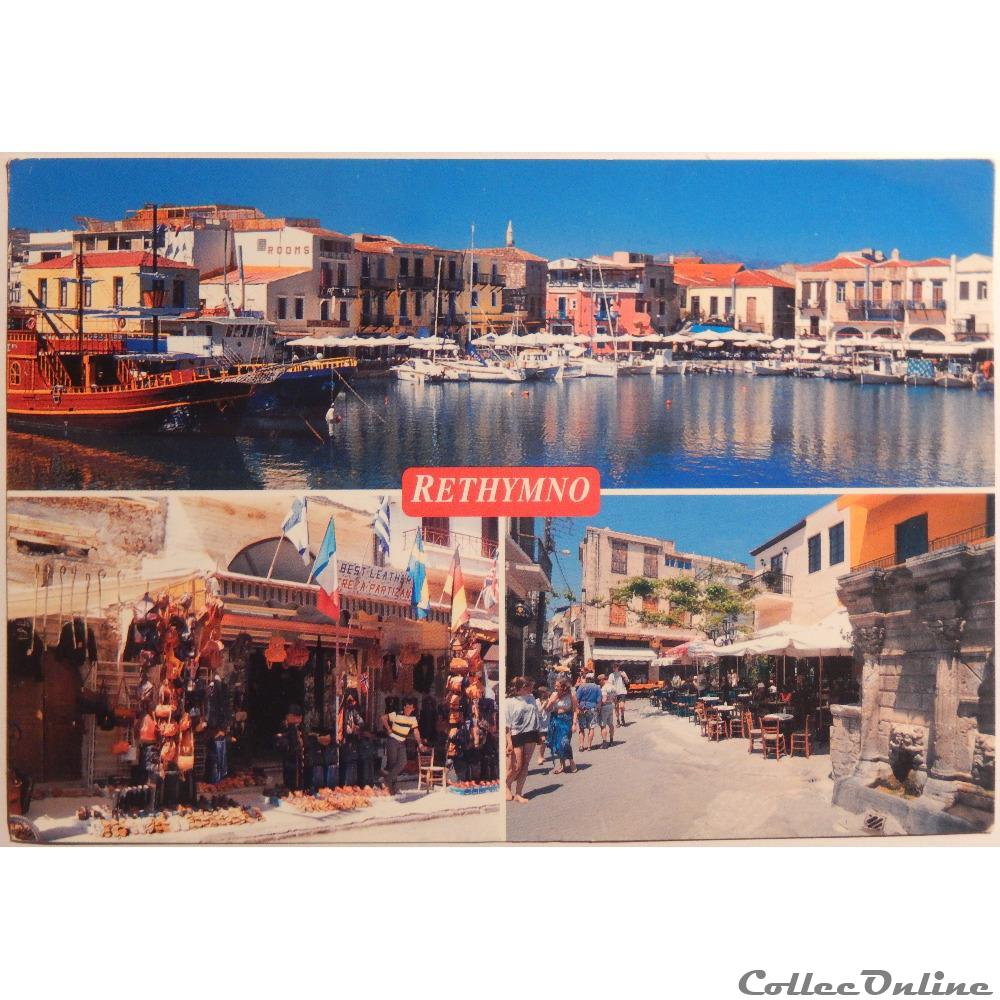 CP de Grèce, île de Crète, Réthymnon carte postale europe provence cote azur cp de grece ile de crete rethymnon