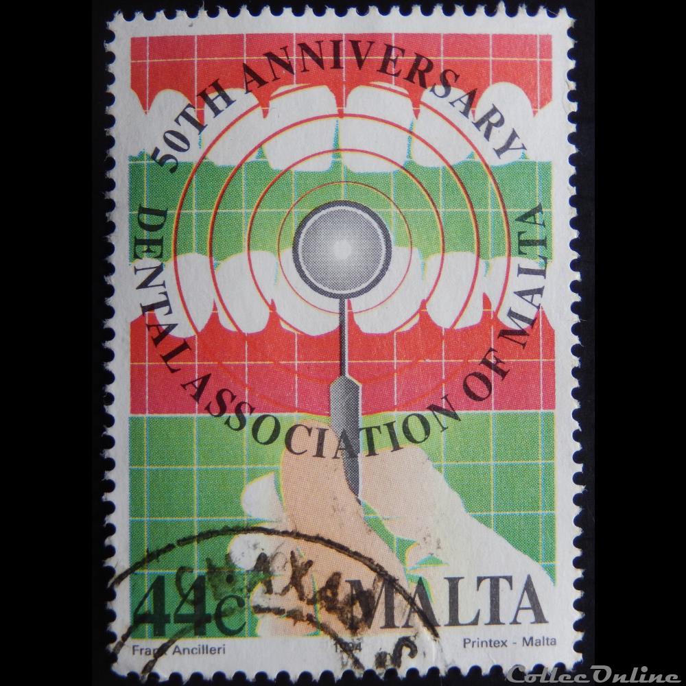 Malte 00900 bouche et miroir dentaire 44c de 1994 timbre europe malte 00900 bouche et miroir dentaire 44c de 1994