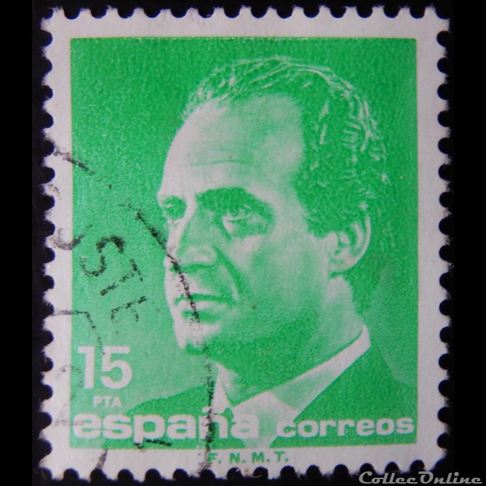Espagne 02626 roi Juan Carlos I 15Ptas de 1989 timbre europe espagne 02626 roi juan carlos i 15ptas de 1989