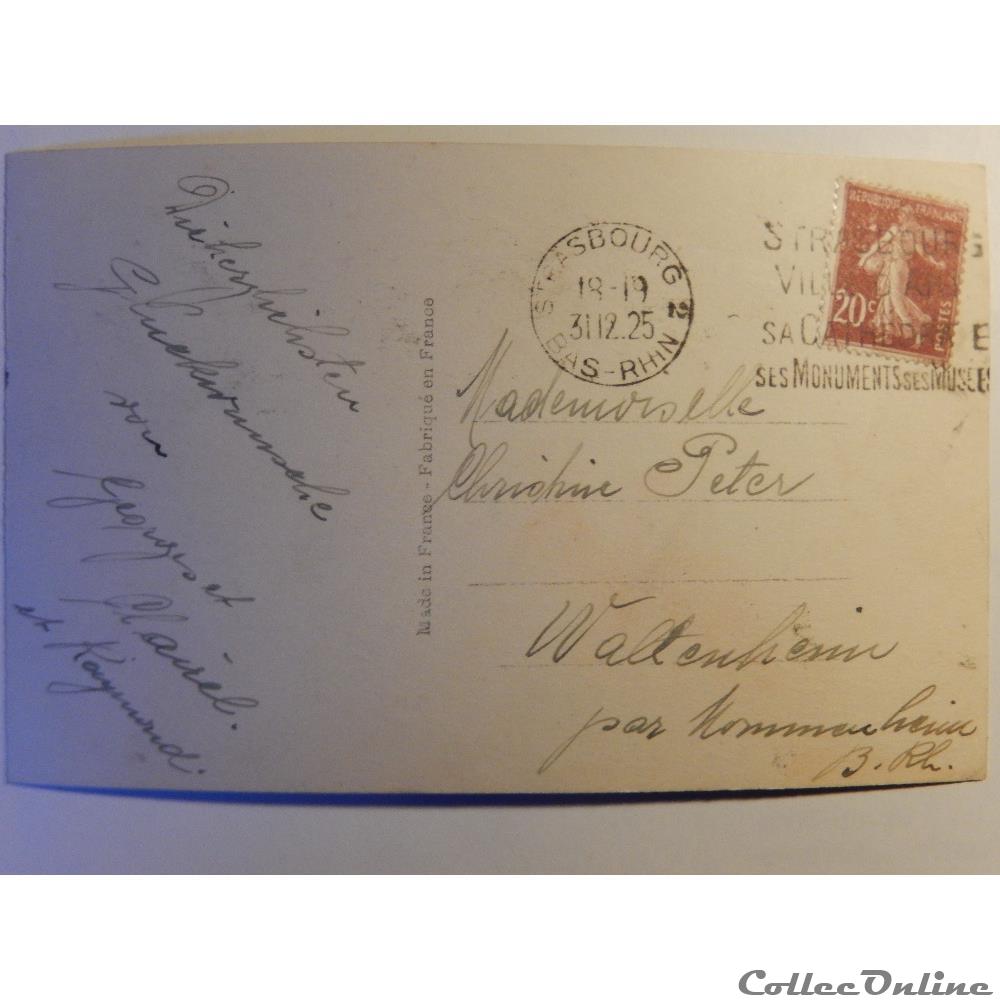 carte postale lorraine cpa heureuse annee paysage hivernal