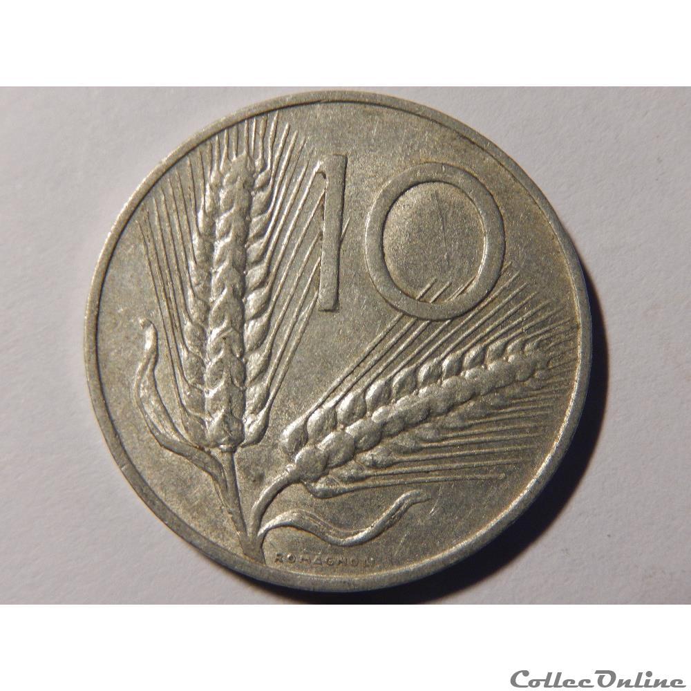 monnaie monde italie 10 lires 1953