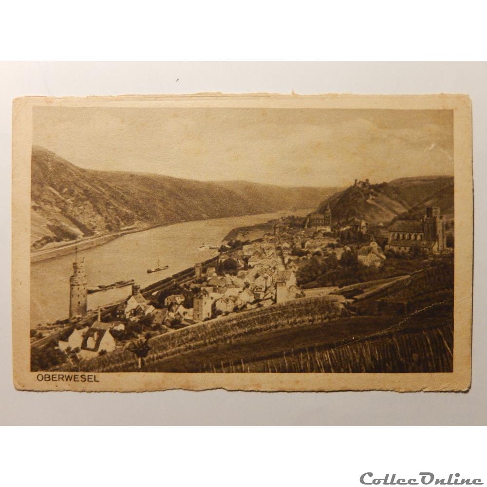 carte postale europe alsace cpa allemagne oberwesel