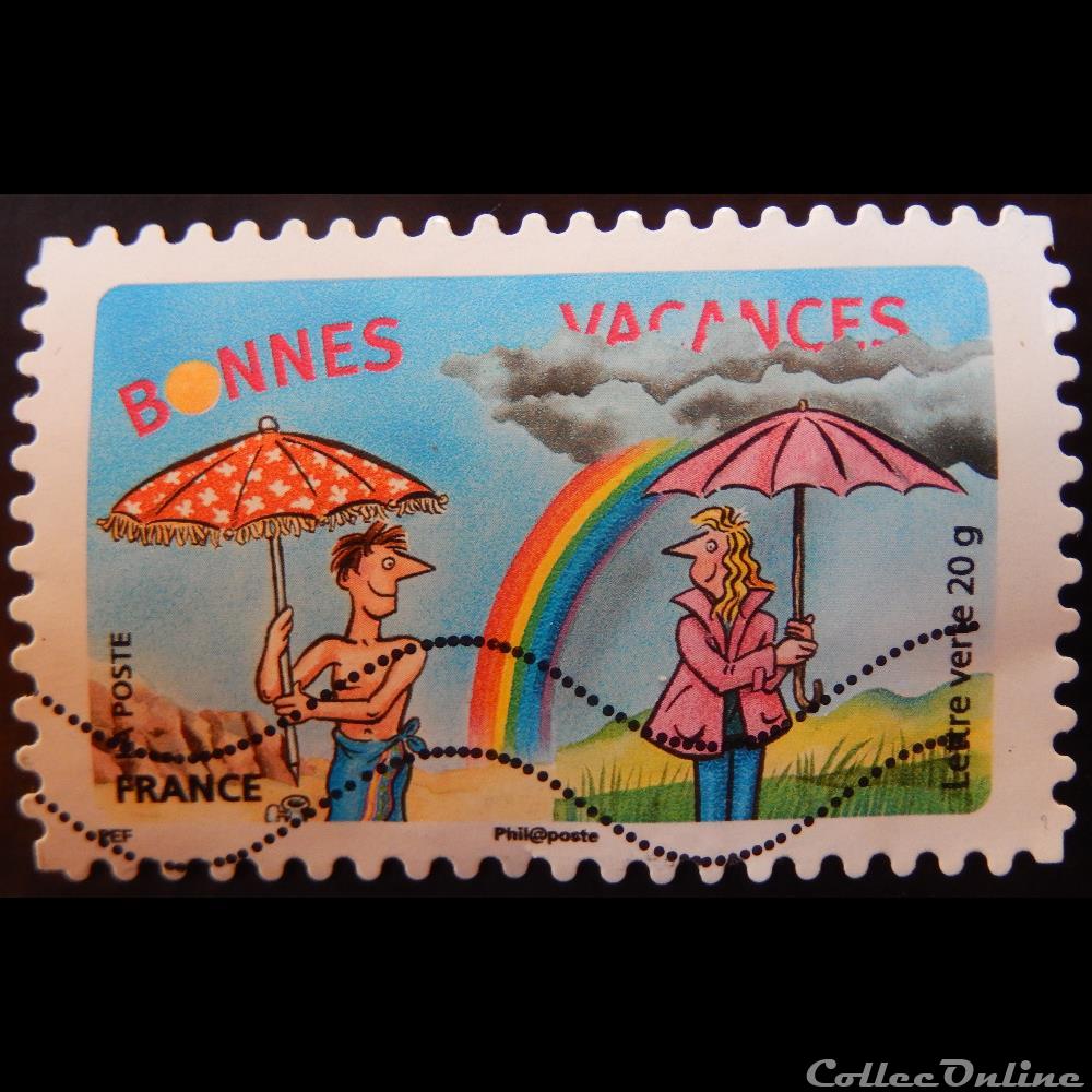 AA01149 Vacances au soleil et sous la pluie 20g timbre france aa01149 vacances au soleil et sous la pluie 20g