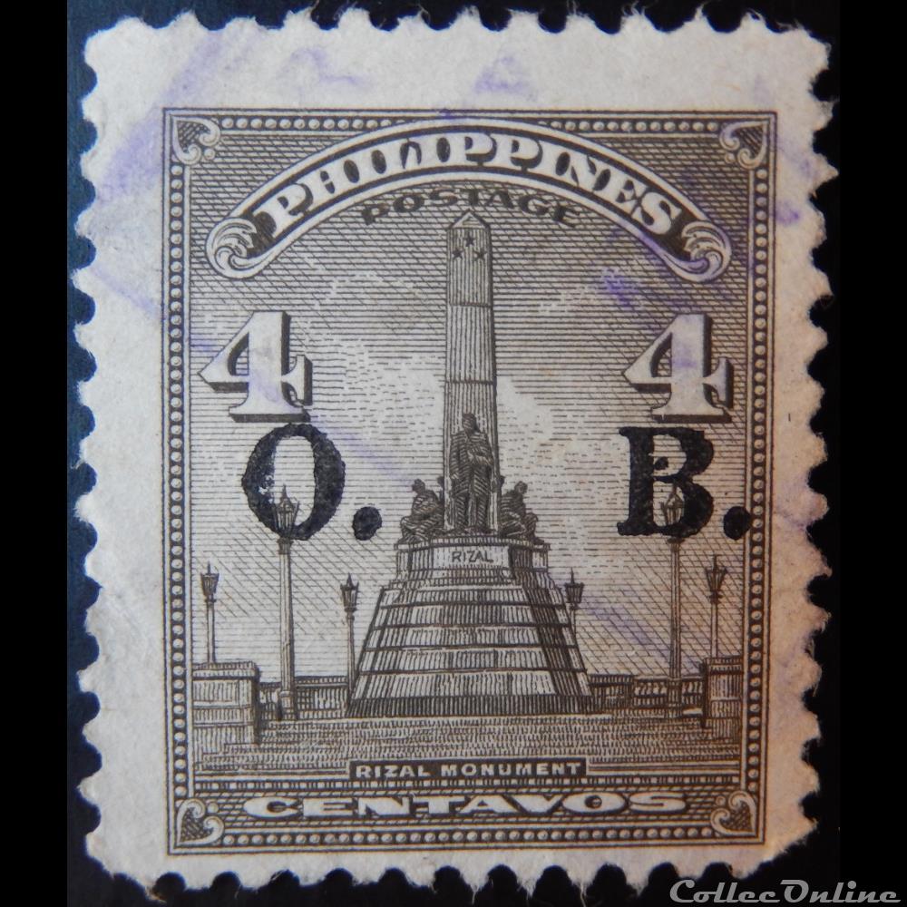 Philippines S0325 monument Rizal 4c de 1948 timbre asie philippines s0325 monument rizal 4c de 1948