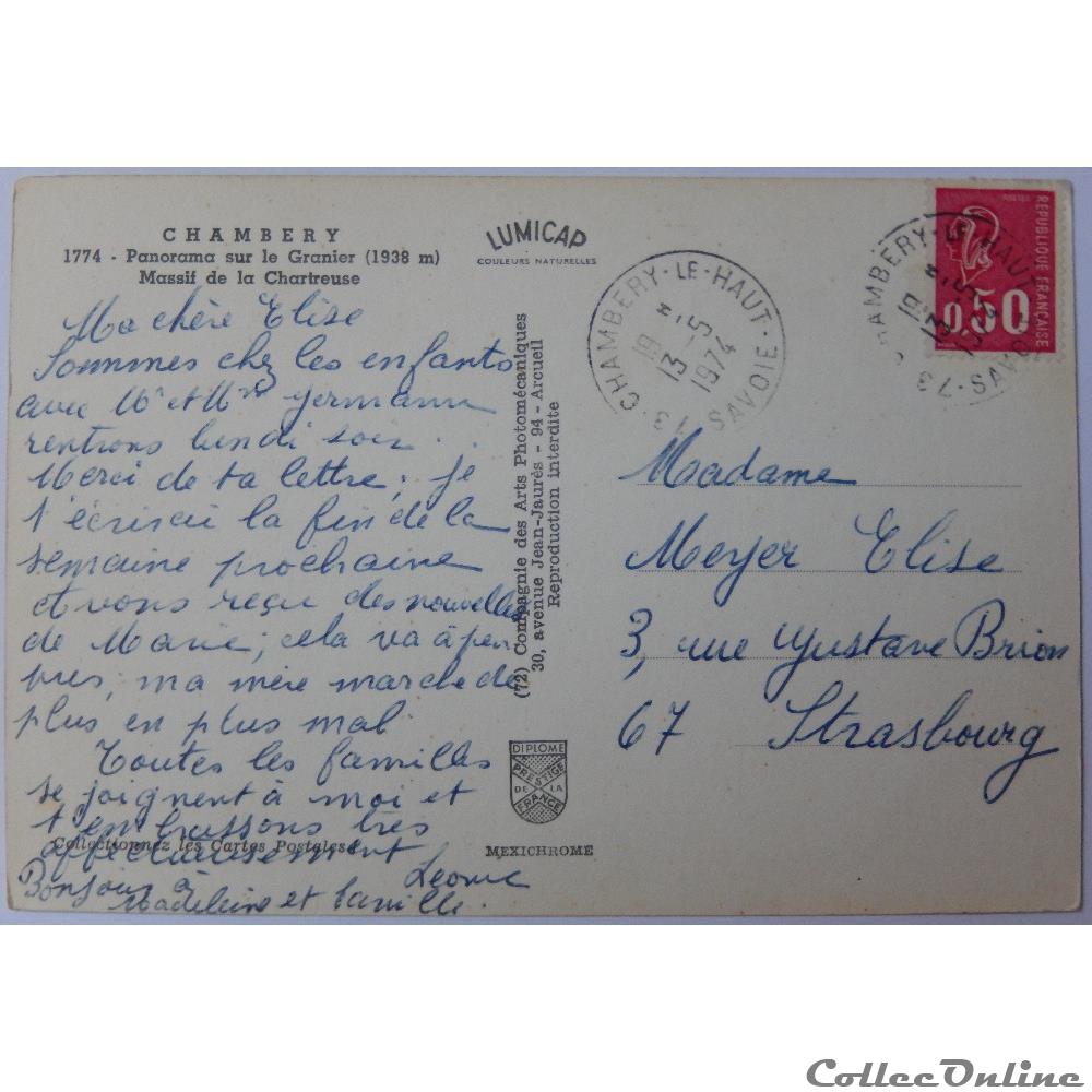 CPA de Savoie, Chambéry carte postale france rhone alpe cpa de savoie chambery