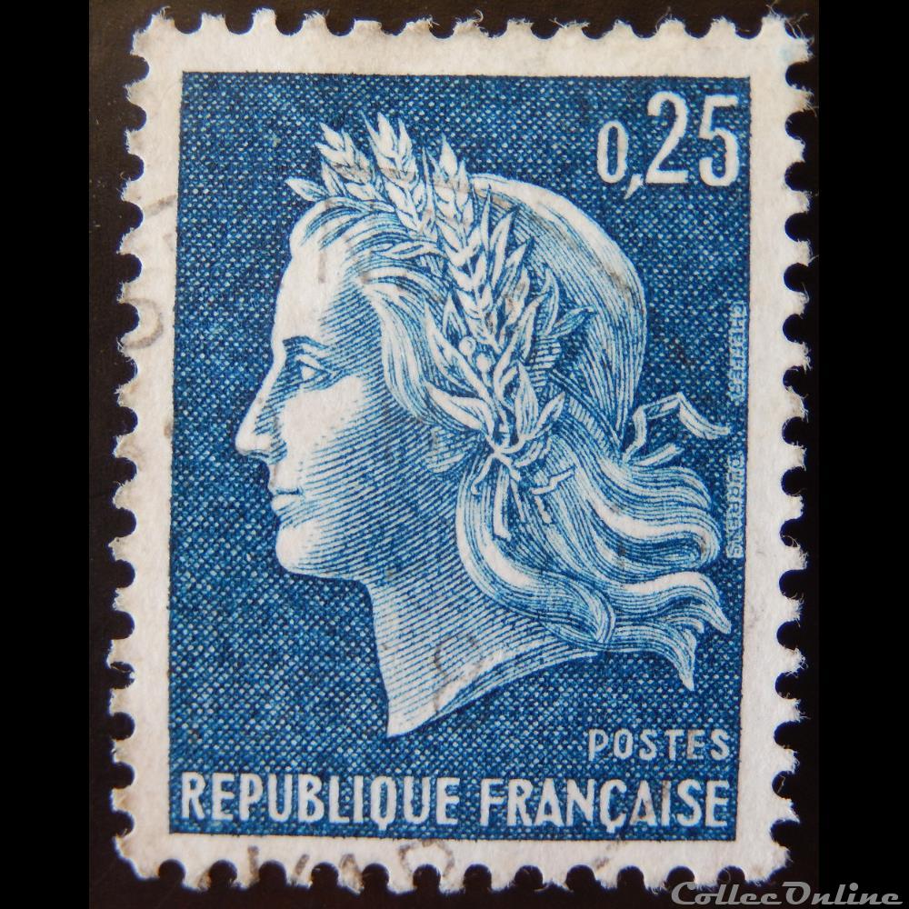 01535 La République de Cheffer 0F25 bleu gravé timbre france 01535 la republique de cheffer 0f25 bleu grave