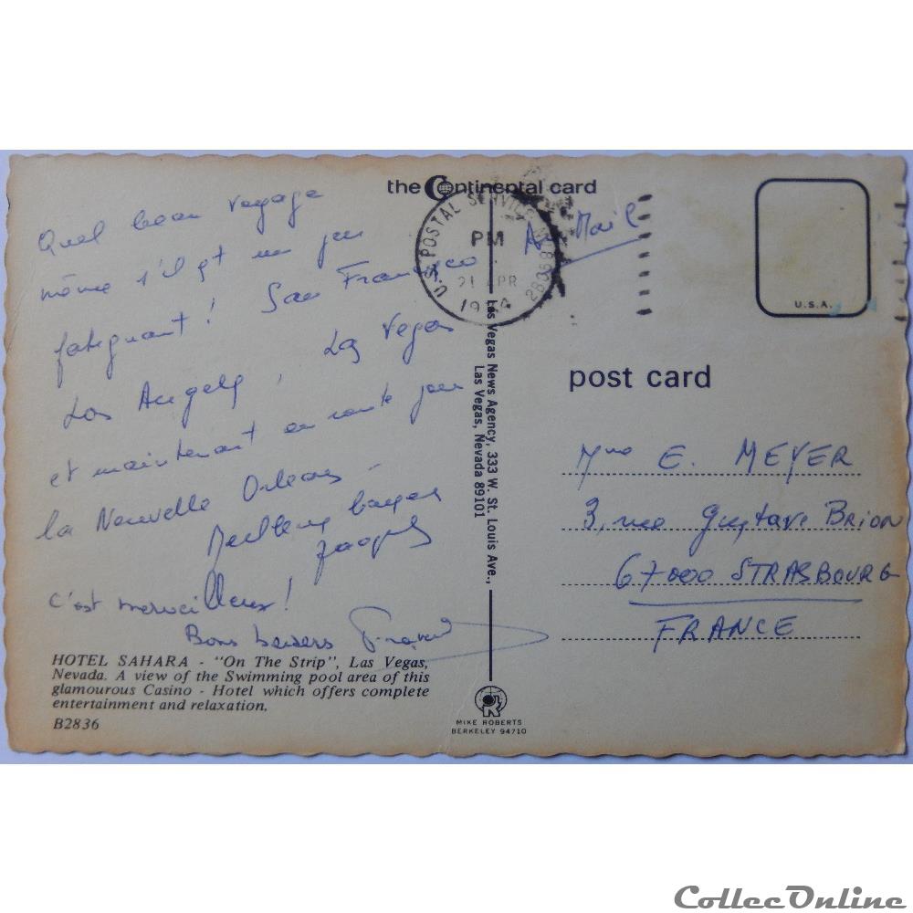 CPA des Etats-Unis, Nevada, Las Végas carte postale amerique poitou charente cpa des etats unis nevada las vegas
