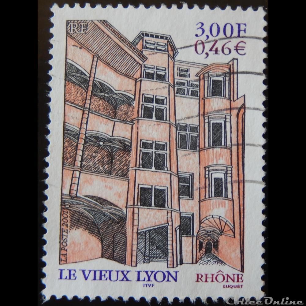 03390 Le vieux Lyon 0,46 € - 3,00 F timbre france 03390 le vieux lyon 0 46 3 00 f