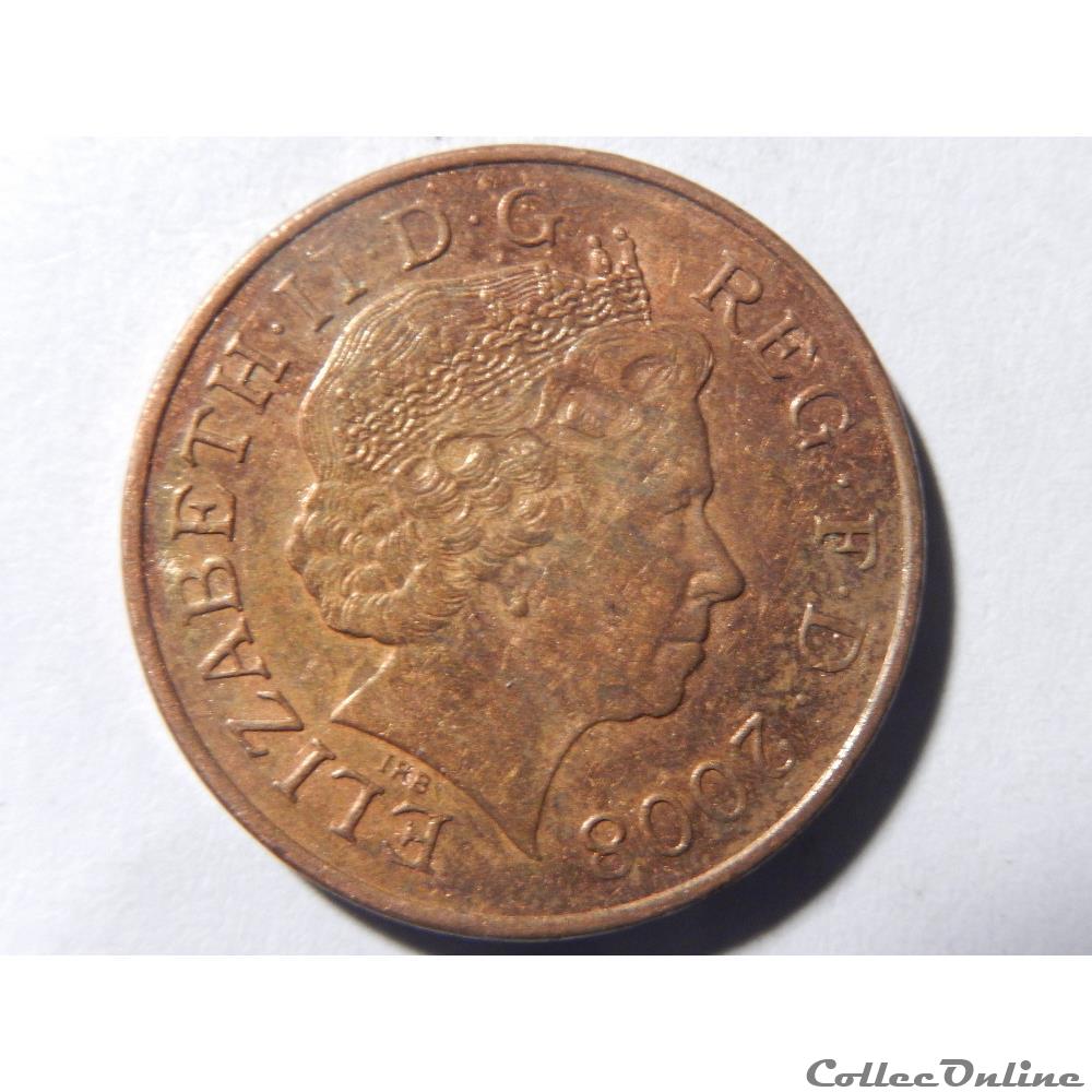 Royaume-Uni, 1 penny de 2008 2 monnaie monde royaume uni 1 penny de 2008