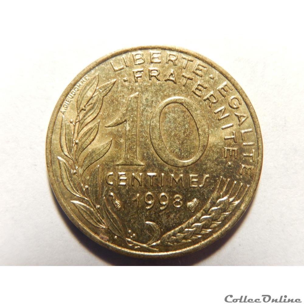 10 centimes Marianne 1998 monnaie france moderne 10 centimes marianne 1998