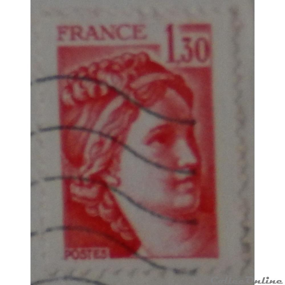 02059 Sabine de Gandon 1F30 rouge de 1979 3 timbre france 02059 sabine de gandon 1f30 rouge de 1979