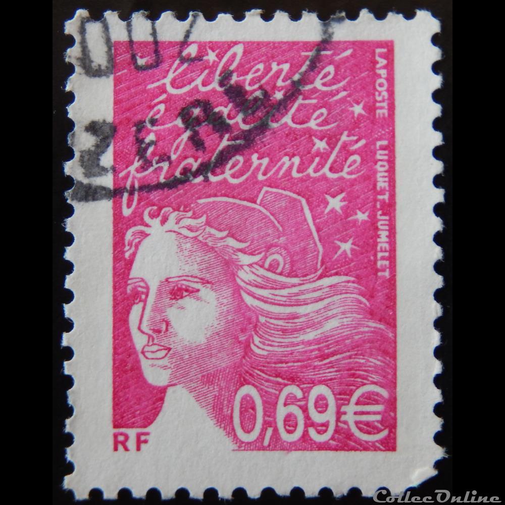 03454 Marianne de Luquet 0,69 € rose timbre france 03454 marianne de luquet 0 69 rose