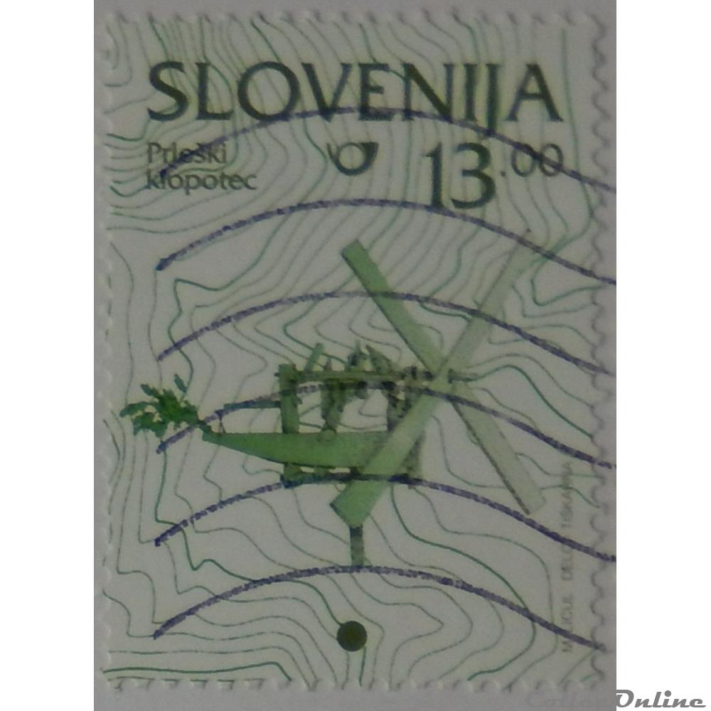 Slovénie 00181 effaroucheur d'oiseaux à vent 13.00T de 1997 2 timbre europe slovenie 00181 effaroucheur oiseaux a vent 13 00t de 1997