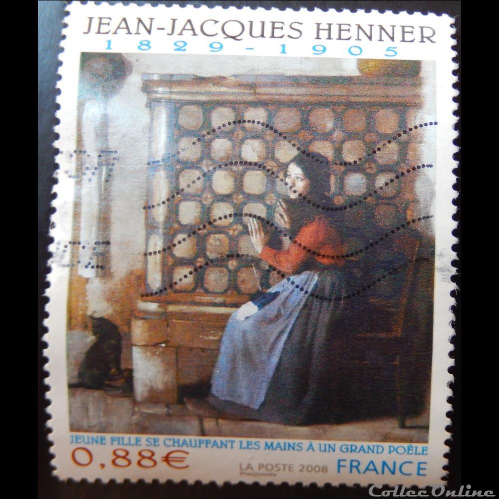 04286 Jean-Jacques Henner 1829 - 1905 Jeune fille se chauffant les mains à un grand poële 0.88€ timbre france 04286 jean jacques henner 1829 1905 jeune fille se chauffant les mains a un grand poele 0 88