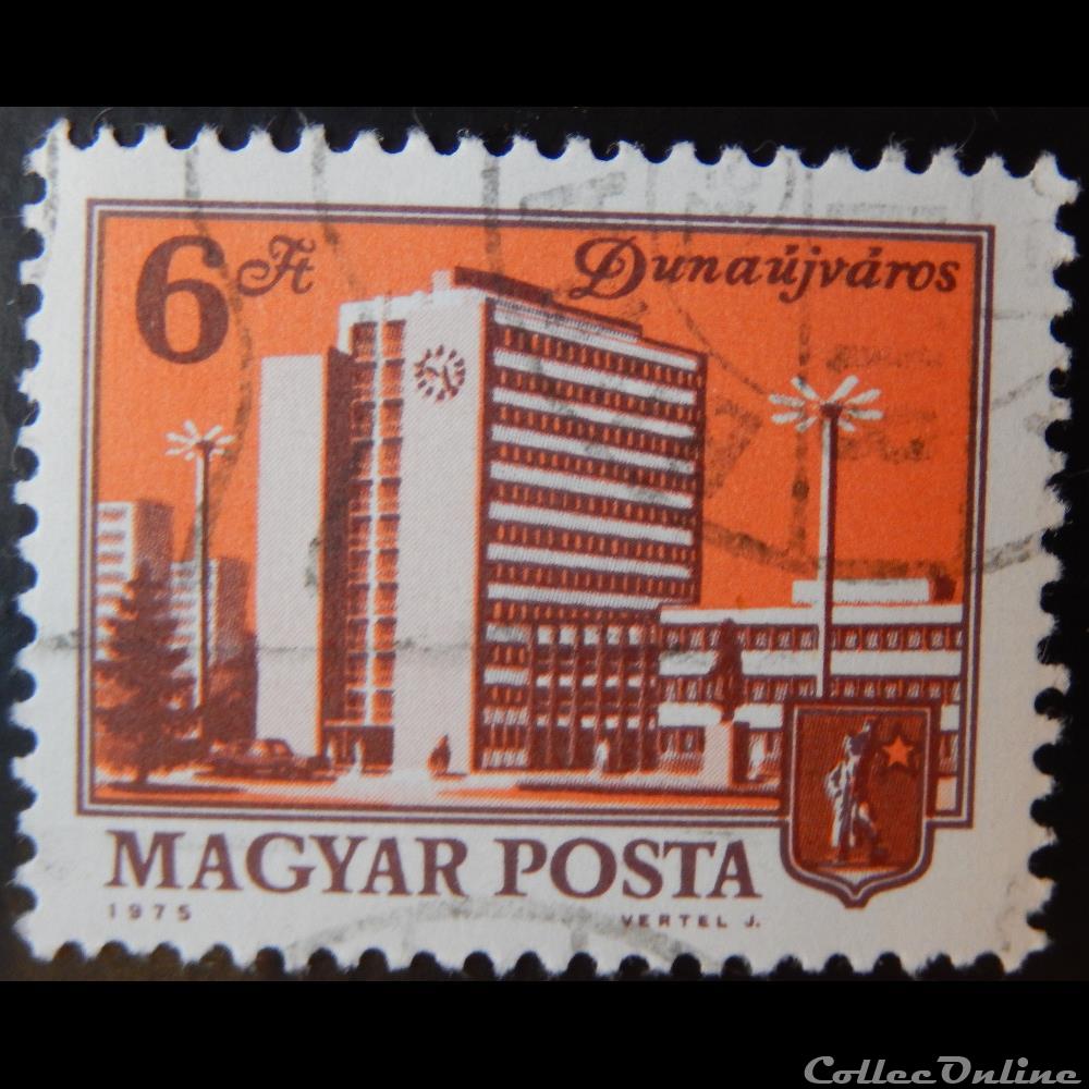 Hongrie 02443 Dunaujvaros 6ft de 1975 timbre europe hongrie 02443 dunaujvaros 6ft de 1975