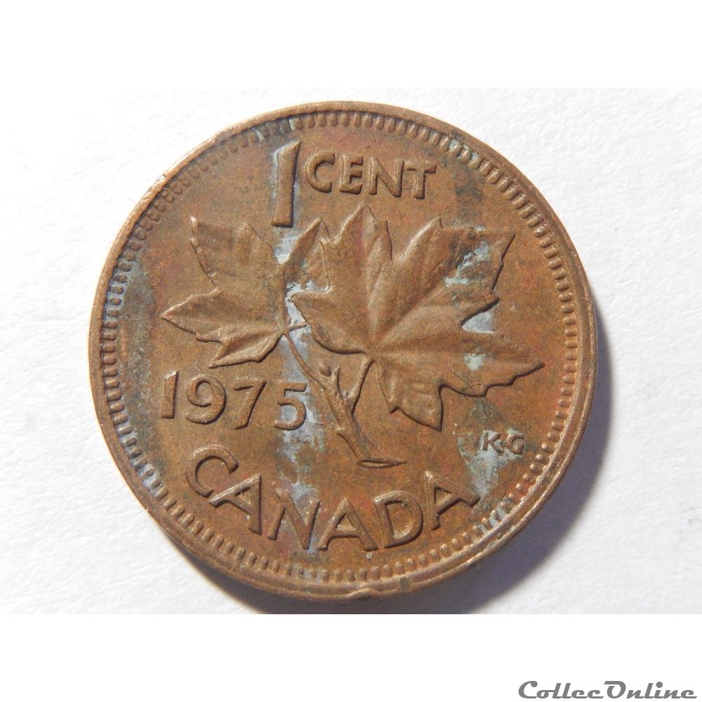 1 cent de 1975 monnaie monde canadum 1 cent de 1975