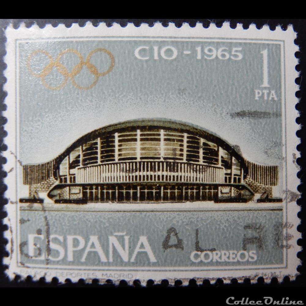 Espagne 01337 assemblé du CIO 1Pta de 1965 timbre europe espagne 01337 assemble du cio 1pta de 1965