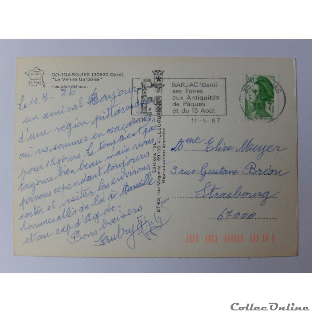 CP du Gard, Goudargues carte postale france languedoc roussillon cp du gard goudargues