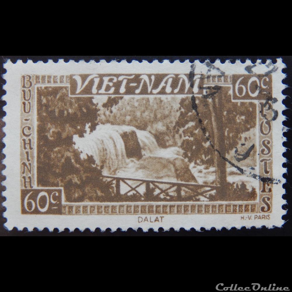 Viet-Nam 00005 cascade de Bongour, Da Lat 60c de 1951 timbre asie viet nam 00005 cascade de bongour da lat 60c de 1951