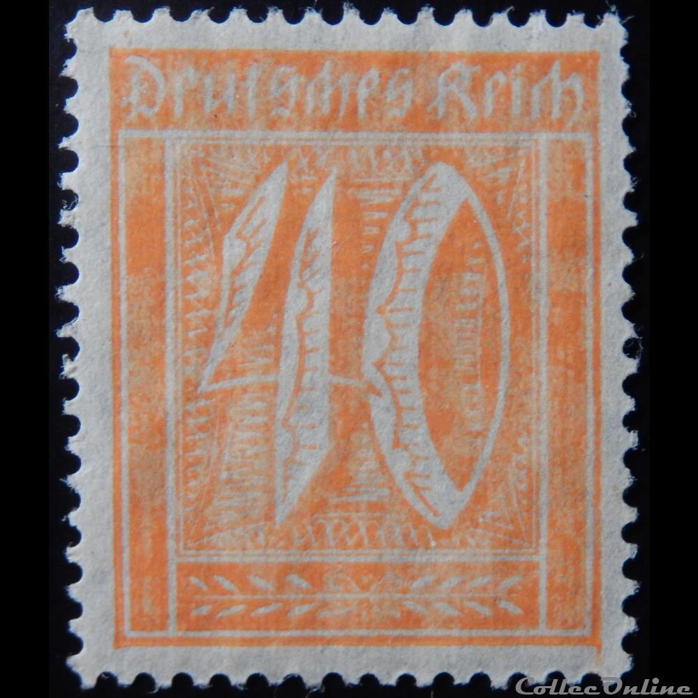 timbre europe allemagne reich 00165 chiffre 40pf de 1922