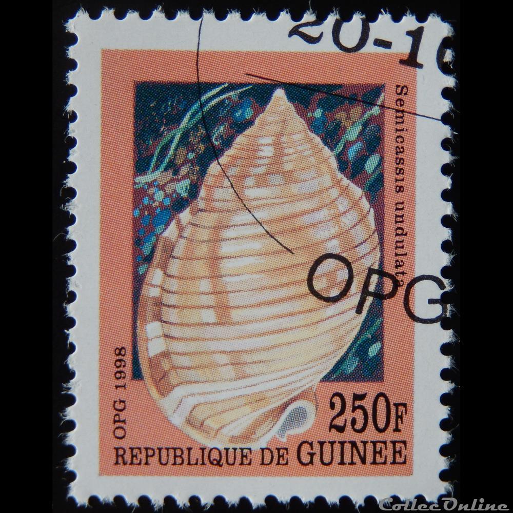 Guinée 01255CT coquillage 250F de 1998 timbre afrique guinee 01255ct coquillage 250f de 1998