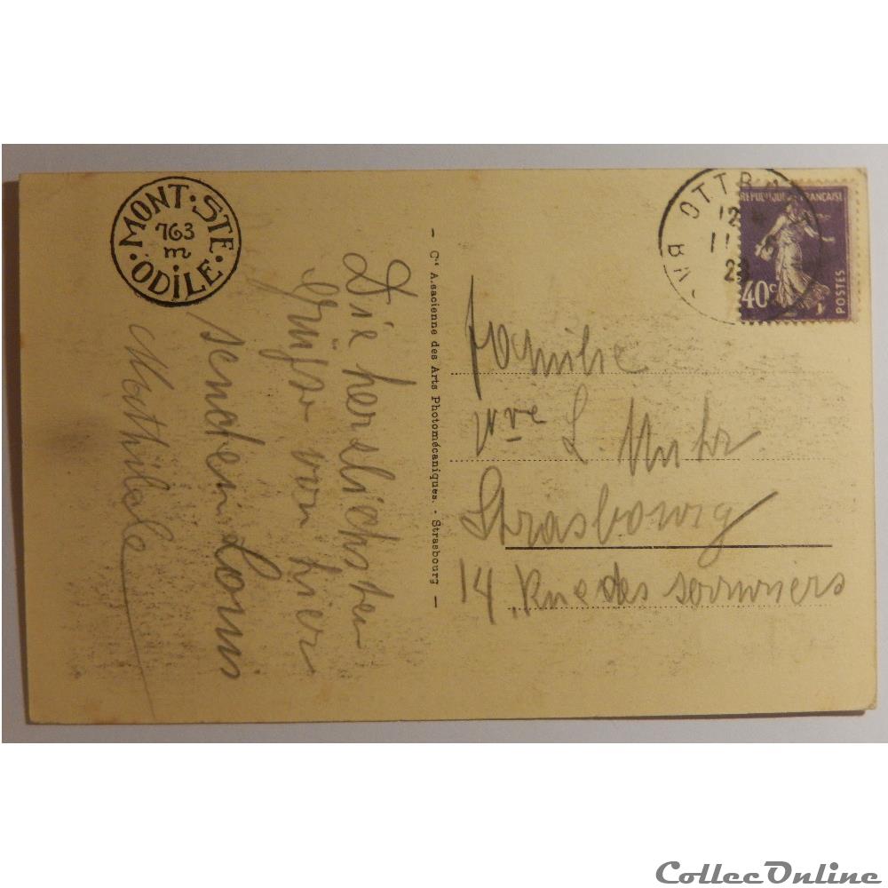 carte postale france alsace cpa du mont sainte odile le mur paien bas rhin
