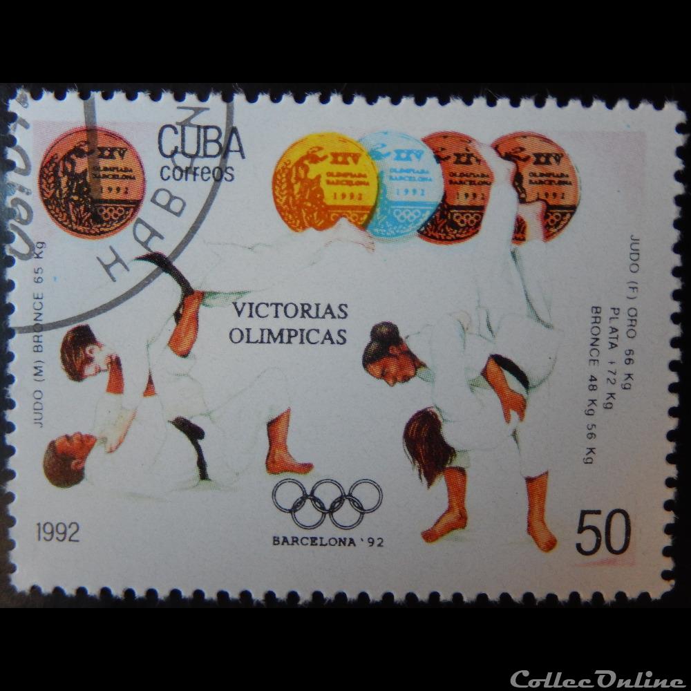 Cuba 03249 JO de Barcelone 50c de 1992 timbre amerique cuba 03249 jo de barcelone 50c de 1992