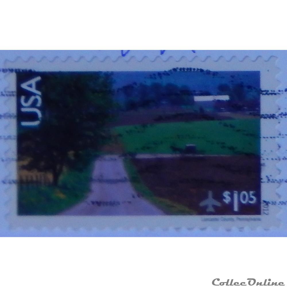 Etats Unis PA0143 comté de Lancaster 1.05$ de 2012 4 timbre amerique etats unis pa0143 comte de lancaster 1 05 de 2012