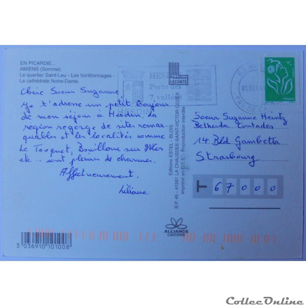 carte postale france picardie cp de la somme amiens