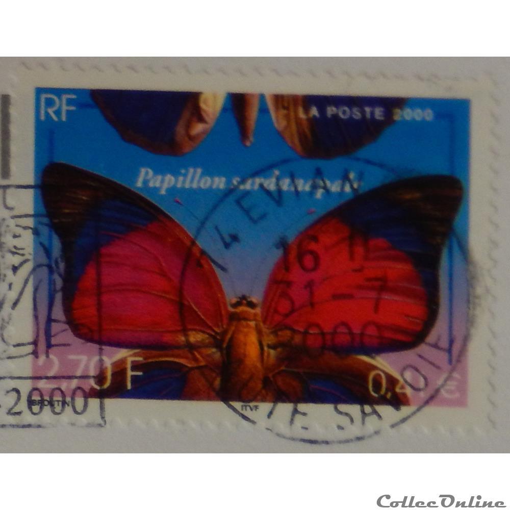 03332 papillon Agrias Claudina Sardanapalus 2.70F - 0.41€ de 2000 timbre france 03332 papillon agrias claudina sardanapalus 2 70f 0 41 de 2000