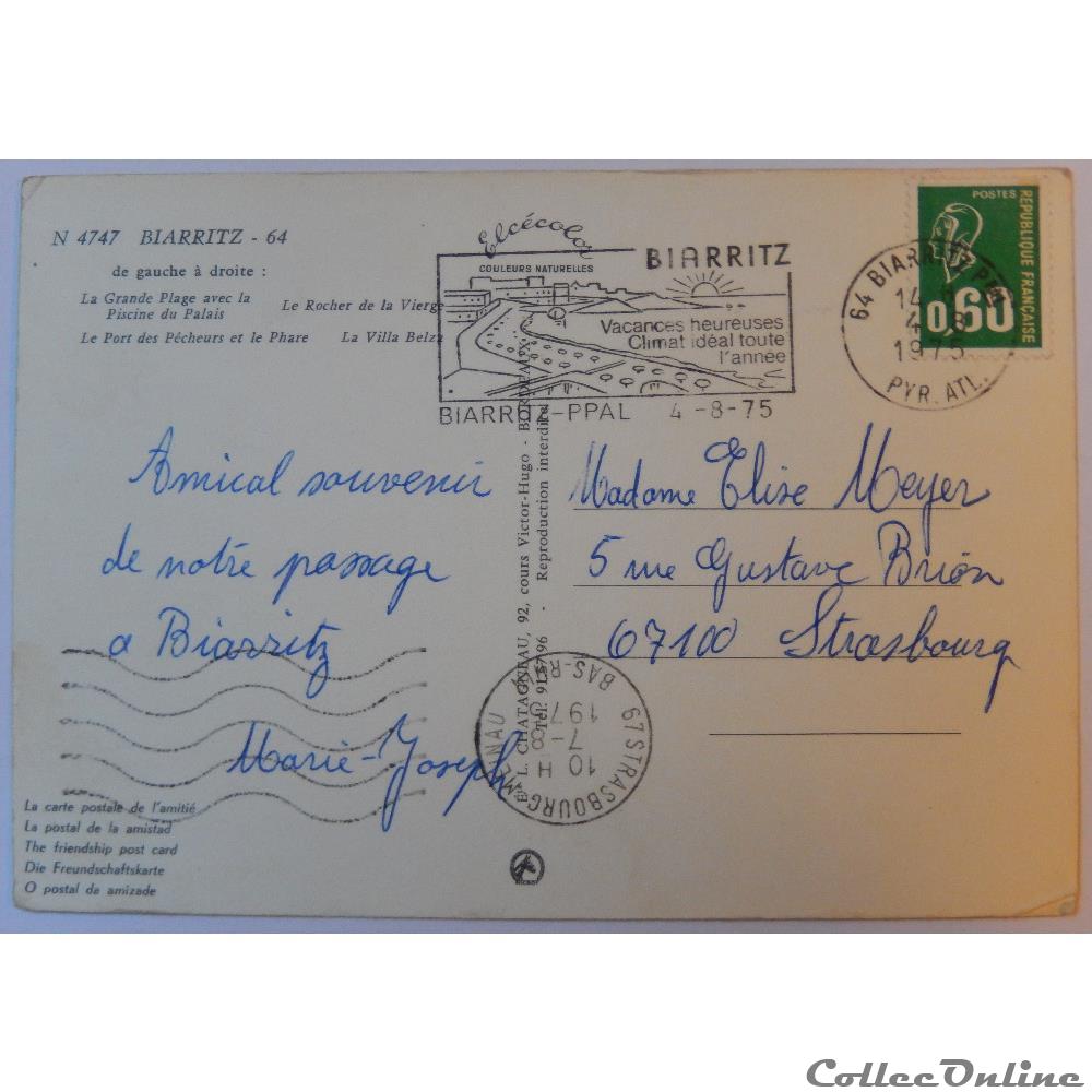 CP des Pyrénées-Atlantiques, Biarritz carte postale france aquitaine cp des pyrenees atlantiques biarritz