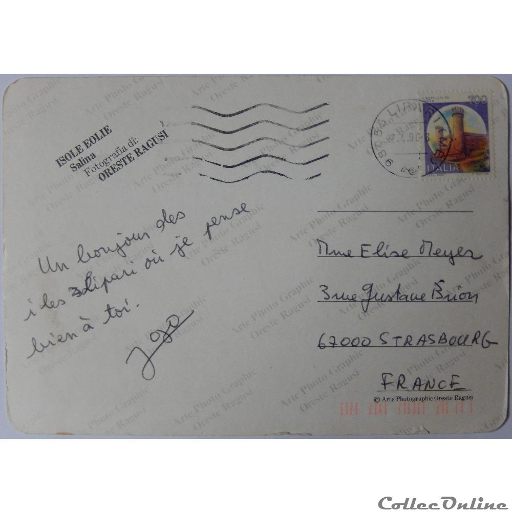 CP d'Italie, Sicile, îles Eoliennes carte postale europe bretagne cp italie sicile iles eoliennes