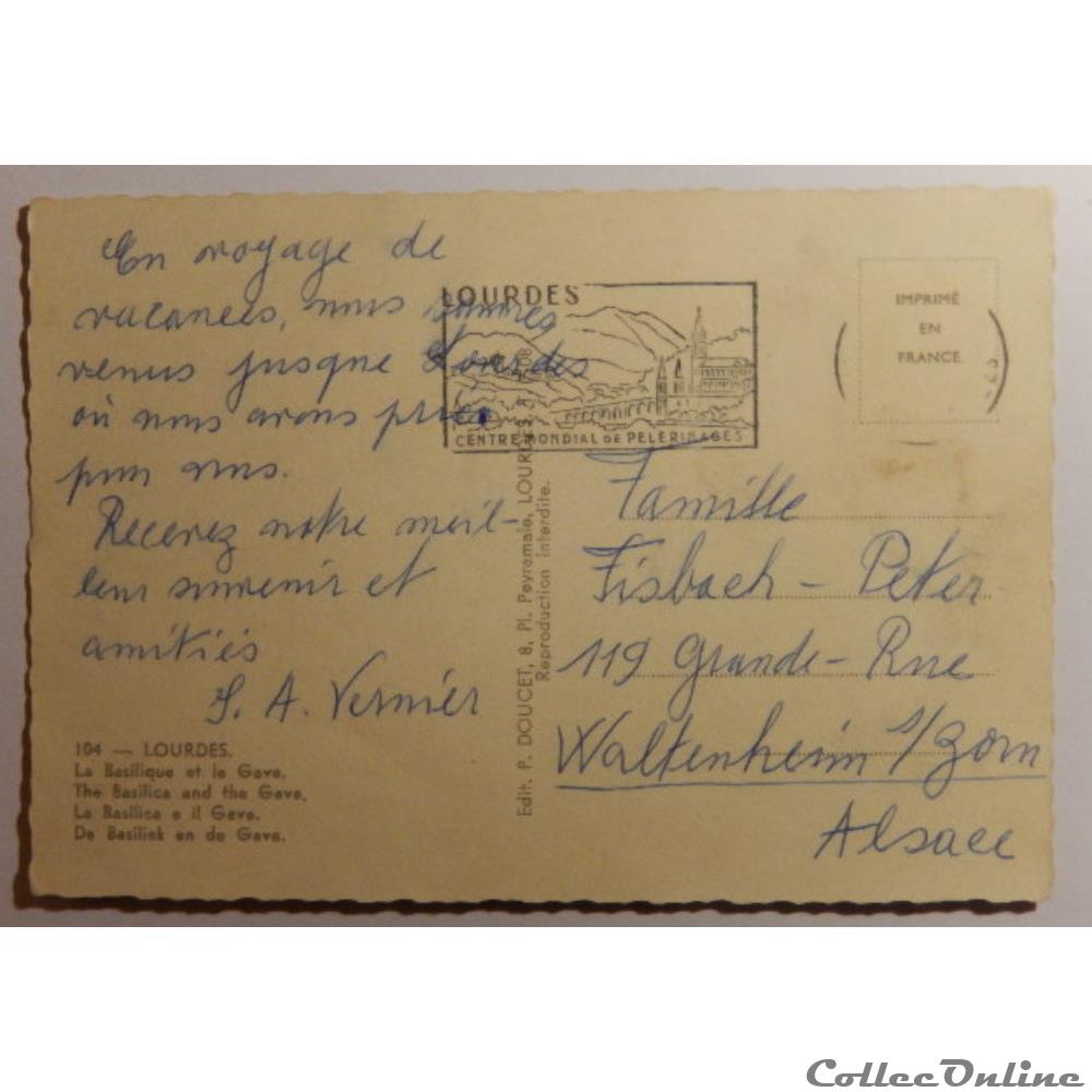 carte postale france midi cpa des hautes pyrenees lourdes