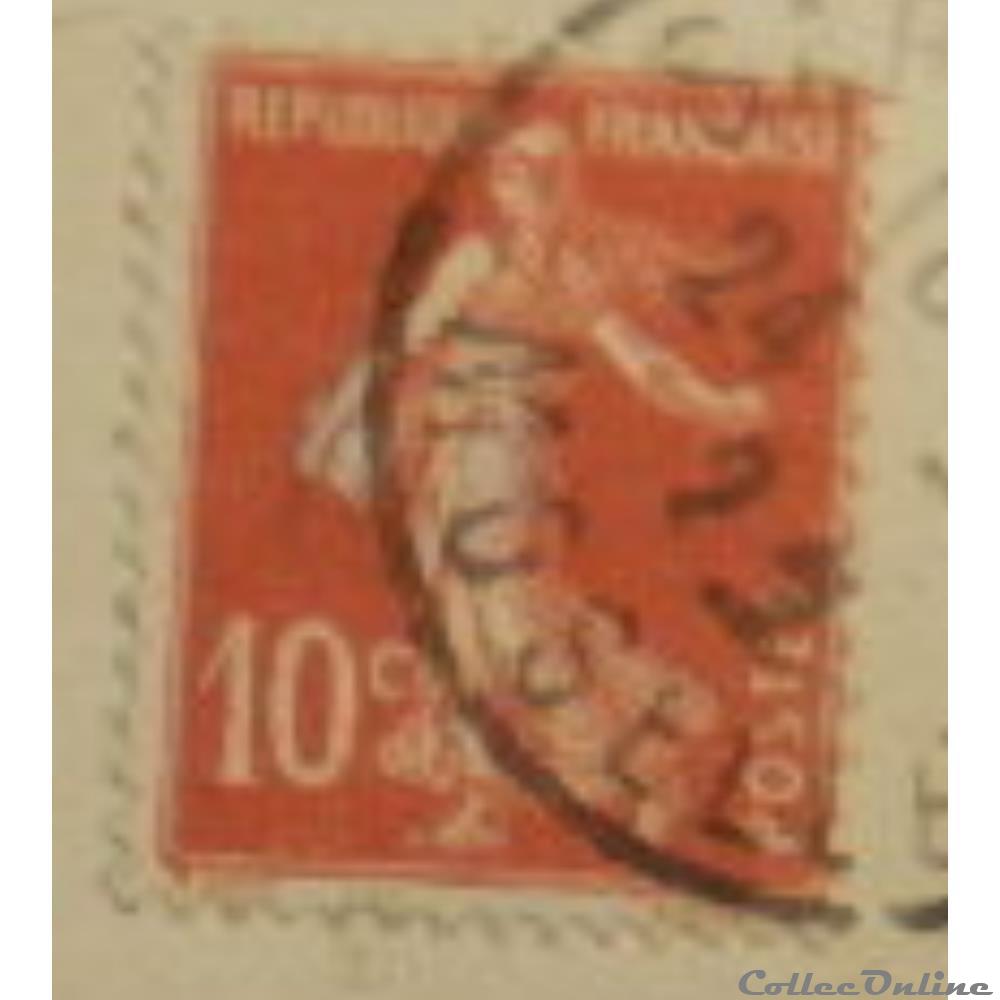00138 Semeuse camée 10c rouge de 1907 timbre france 00138 semeuse camee 10c rouge de 1907