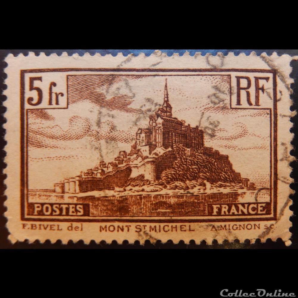 timbre france 00260 mont saint michel type ii 5frs