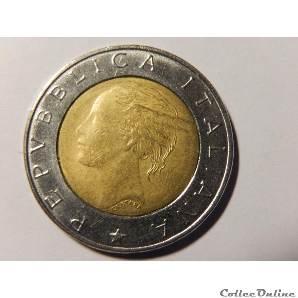 Italie, 500 lires 1996 Institut nationale de statistiques 3 monnaie monde italie 500 lires 1996 institut nationale de statistiques