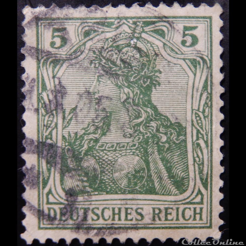 Allemagne Reich 00083 Germania avec la couronne impériale 5pf de 1905 timbre europe allemagne reich 00083 germania avec la couronne imperiale 5pf de 1905