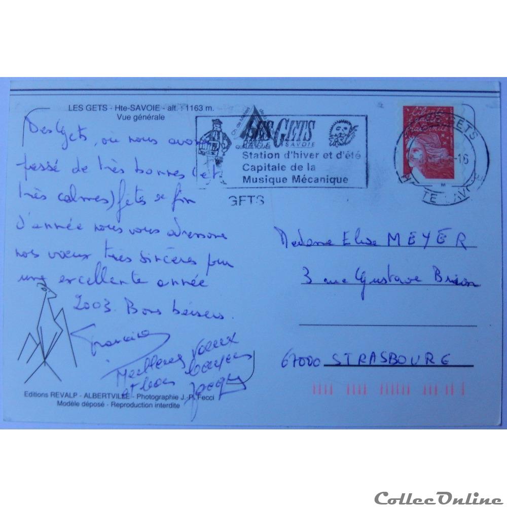 carte postale france rhone alpe cp de haute savoie les gets