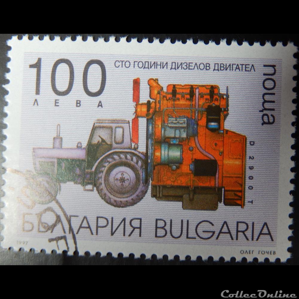 Bulgarie 03741 moteur diesel 100Lev de 1997 timbre europe bulgarie 03741 moteur diesel 100lev de 1997