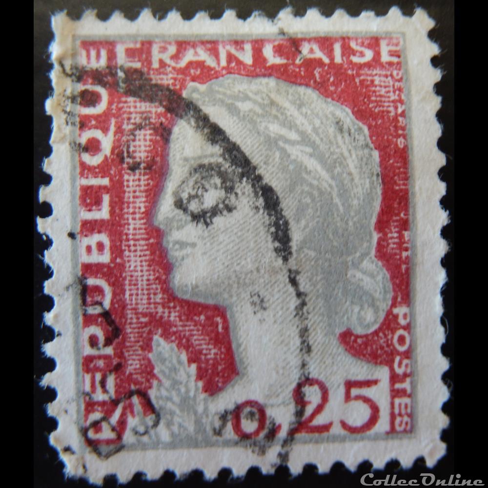 01263 Marianne de Decaris, 0.25 F de 1960 2 timbre france 01263 marianne de decaris 0 25 f de 1960