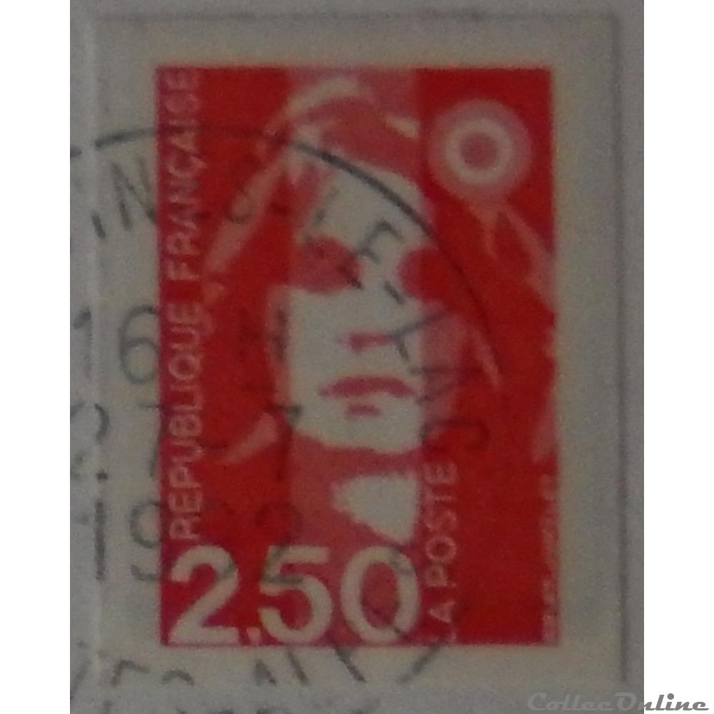 AA00003 Marianne de Briat rouge 2.50F de 1991 timbre france aa00003 marianne de briat rouge 2 50f de 1991