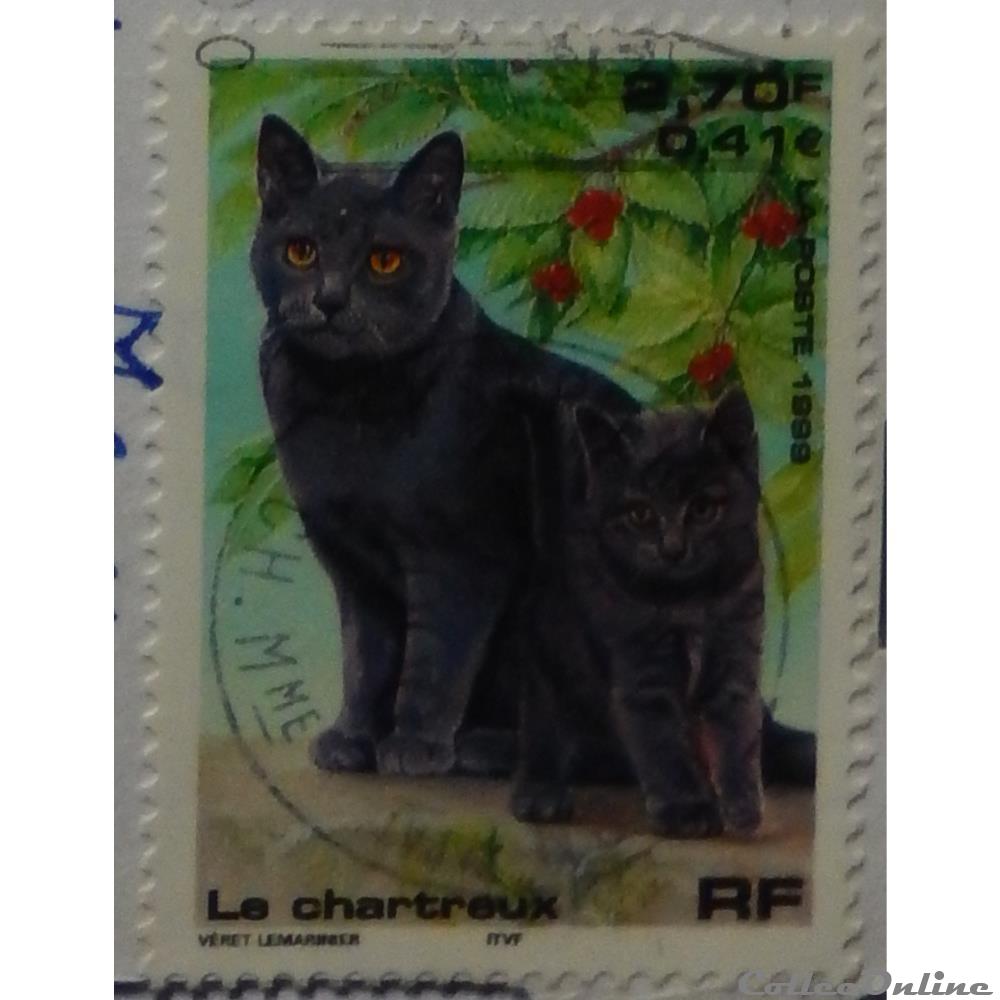 03283 Le Chartreux 2.70 F - 0,41 € de 1999 timbre france 03283 le chartreux 2 70 f 0 41 de 1999