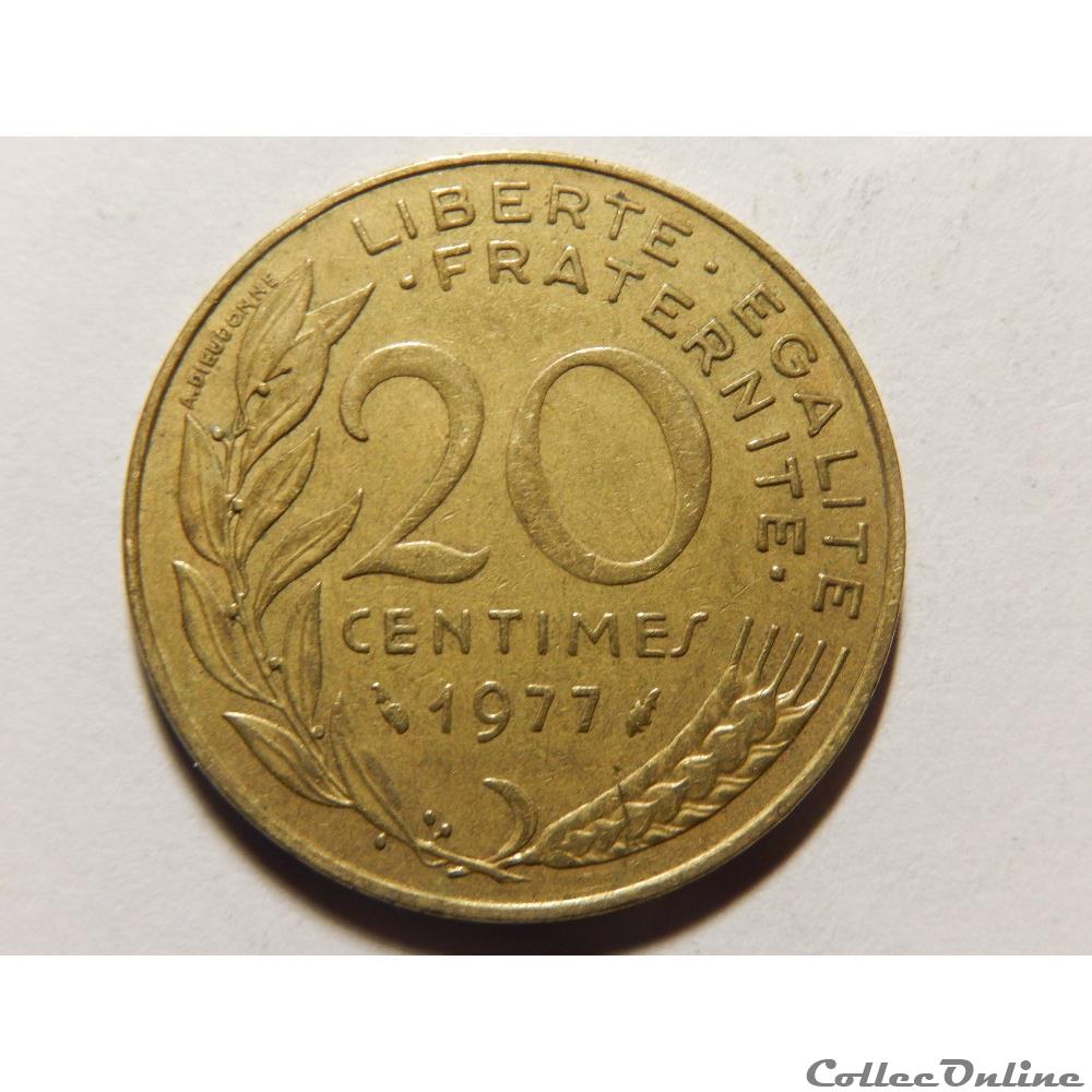 monnaie france moderne 20 centimes marianne 1977