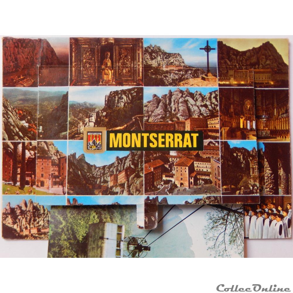 carte postale europe alsace cp espagne catalogne montserrat