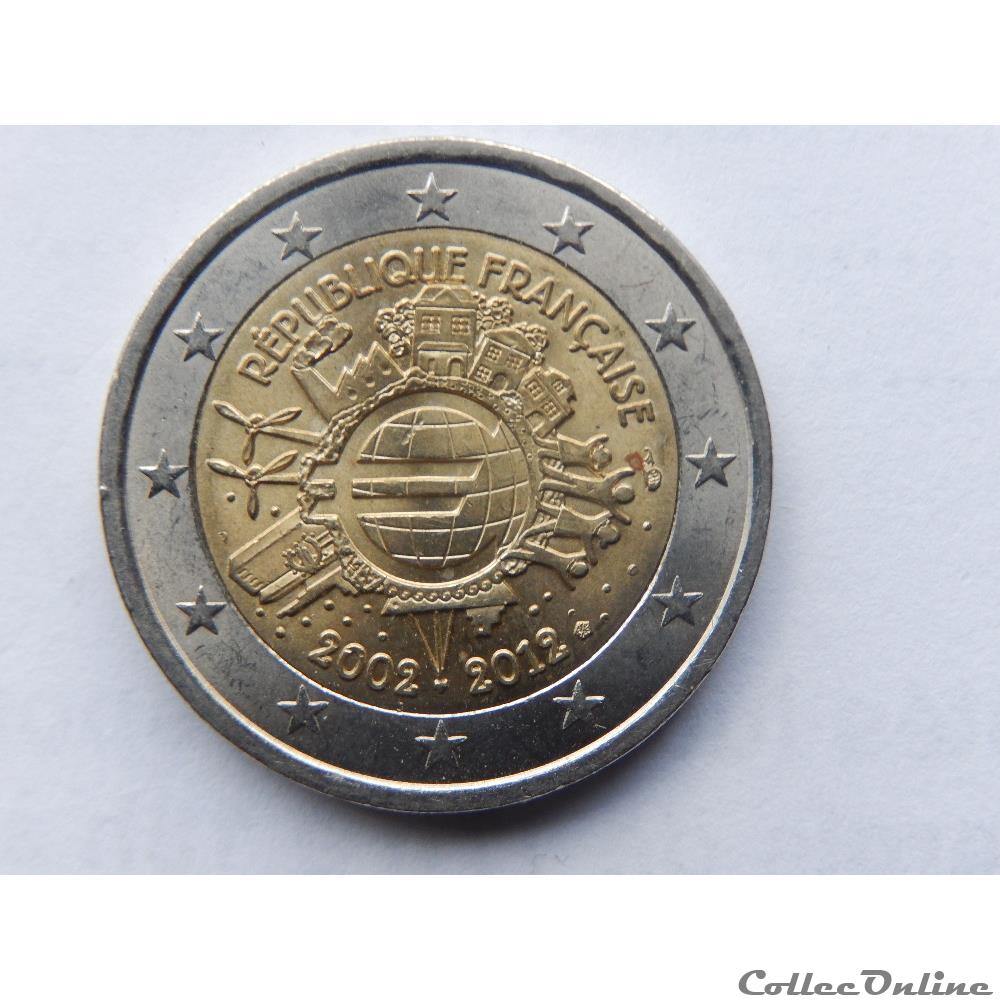 France, 10 ans de l'euros 2002-2012 monnaie france 10 ans de euros 2002 2012